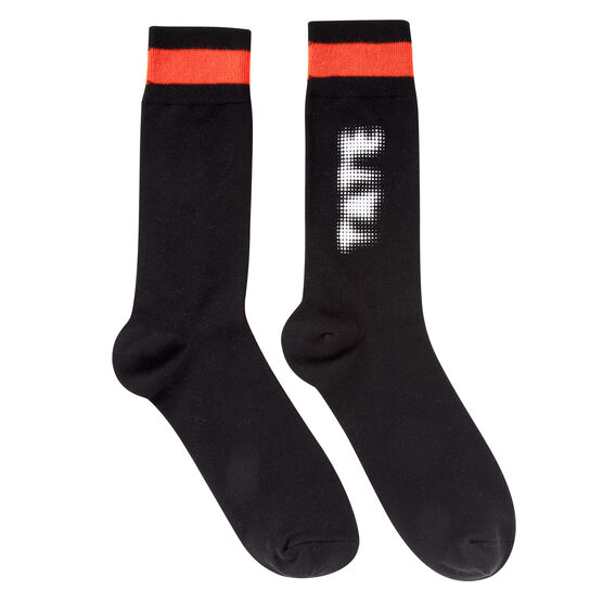 Tate black and orange socks